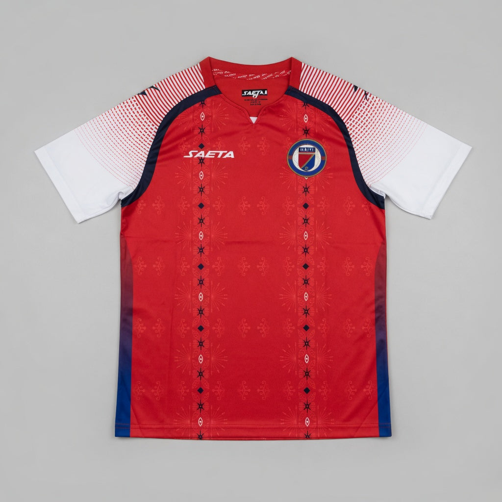 Haiti National Team 2026 Red Alternate Jersey on Mannequin