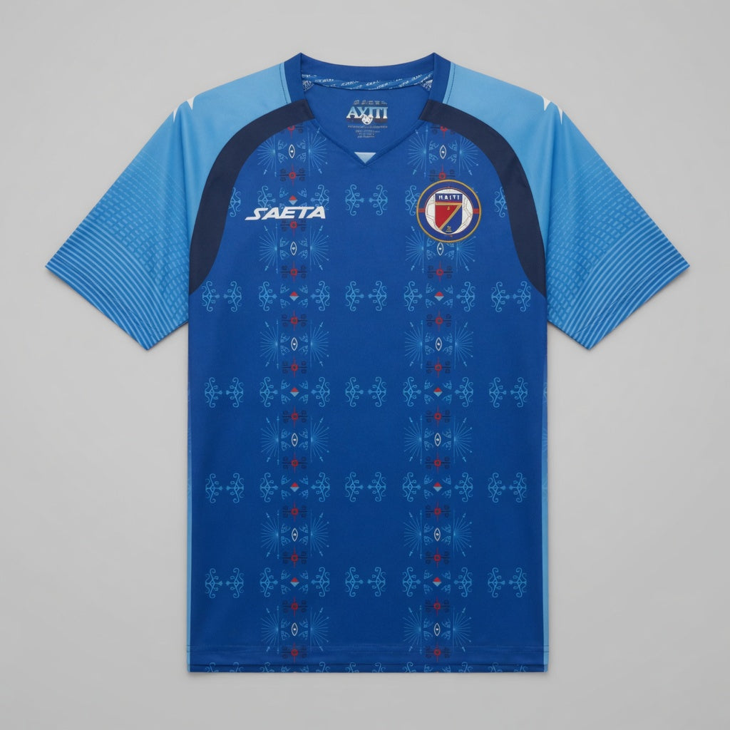 Haiti National Team 2026 Blue Patterned Jersey